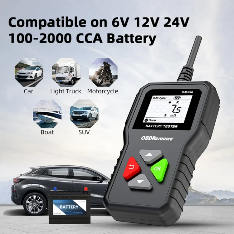 CRP7791_10.webp BM550 6V / 12V / 24V 3 in 1 Battery Tester Analyzer Battery Life Detector - Image 11