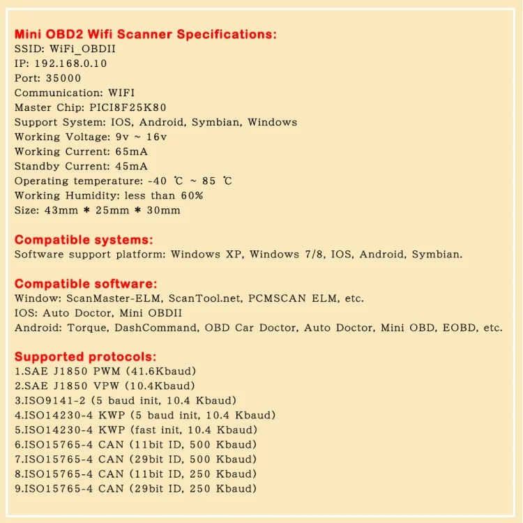 CRP7812_6.webp OBD2 WIFI Mini Car Detector Car Fault Diagnostic Tool - Image 7