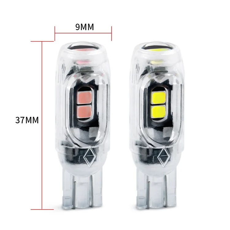 CRP7868_B2.webp 4pcs T10 DC12V /  0.84W / 0.07A / 150LM Car Clearance Light 5LEDs SMD-3030 Lamp Beads with lens - Image 3