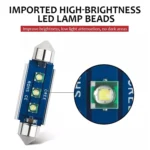 2pcs 31mm IC12V /  2.76W / 0.23A / 300LM 3LEDs SMD Car Reading Lamp Dome Light - Image 4
