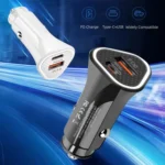 PD + QC3.0 Car 2 in 1 Triangle Fast Charger Car Cigarette Lighter - Image 2