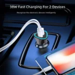 PD + QC3.0 Car 2 in 1 Triangle Fast Charger Car Cigarette Lighter - Image 6