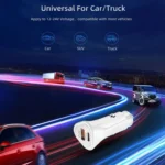 PD + QC3.0 Car 2 in 1 Triangle Fast Charger Car Cigarette Lighter - Image 7