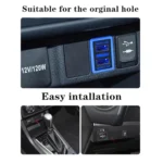 For Toyota Ralink 2014-2018 QC3.0 Dual USB Port Car Charger - Image 6