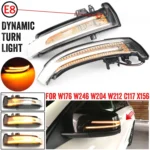 1 Pair For Mercedes-Benz A Class W176 2013-2017 Car Dynamic LED Turn Signal Light Rearview Mirror Flasher Water Blinker - Image 4