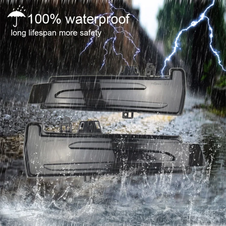 CRP7910T_4.webp 1 Pair For Mercedes-Benz A Class W176 2013-2017 Car Dynamic LED Turn Signal Light Rearview Mirror Flasher Water Blinker - Image 5