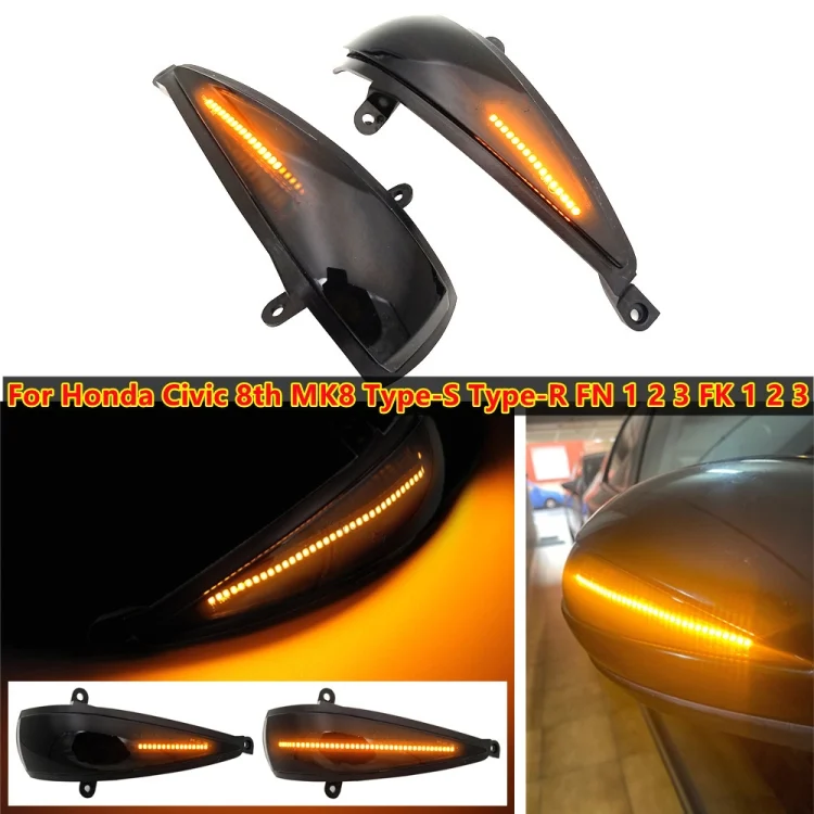 CRP7911TH_4.webp 1 Pair For Honda Civic 2006-2011 Car Dynamic LED Turn Signal Light Rearview Mirror Flasher Water Blinker - Image 5