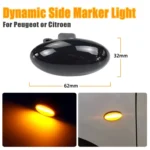 2pcs For Peugeot 1007 Car Dynamic LED Fender Side Light 817300H010 - Image 2