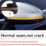 1 Pair For Volkswagen Golf 6 MK6 Car Dynamic LED Turn Signal Light Rearview Mirror Flasher Water Blinker, without Hole - Image 7
