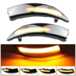 1 Pair For Ford Fiesta 2008-2017 Car Dynamic LED Turn Signal Light Rearview Mirror Flasher Water Blinker