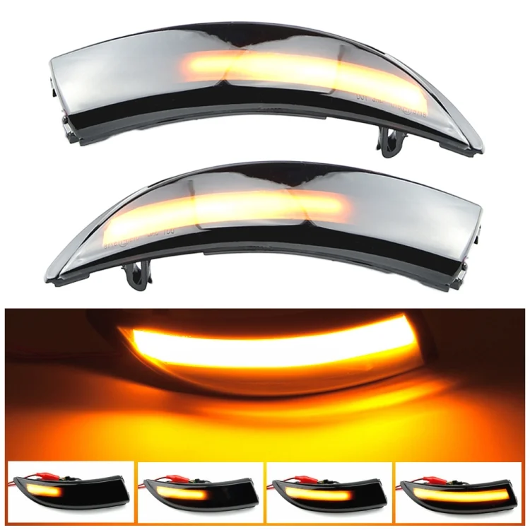 1 Pair For Ford Fiesta 2008-2017 Car Dynamic LED Turn Signal Light Rearview Mirror Flasher Water Blinker