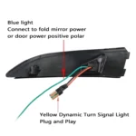 1 Pair For Ford Fiesta 2008-2017 Car Dynamic LED Turn Signal Light Rearview Mirror Flasher Water Blinker - Image 4