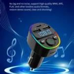 Car Bluetooth MP3 Player Audio FM Transmitter with Ambient Light - Image 8
