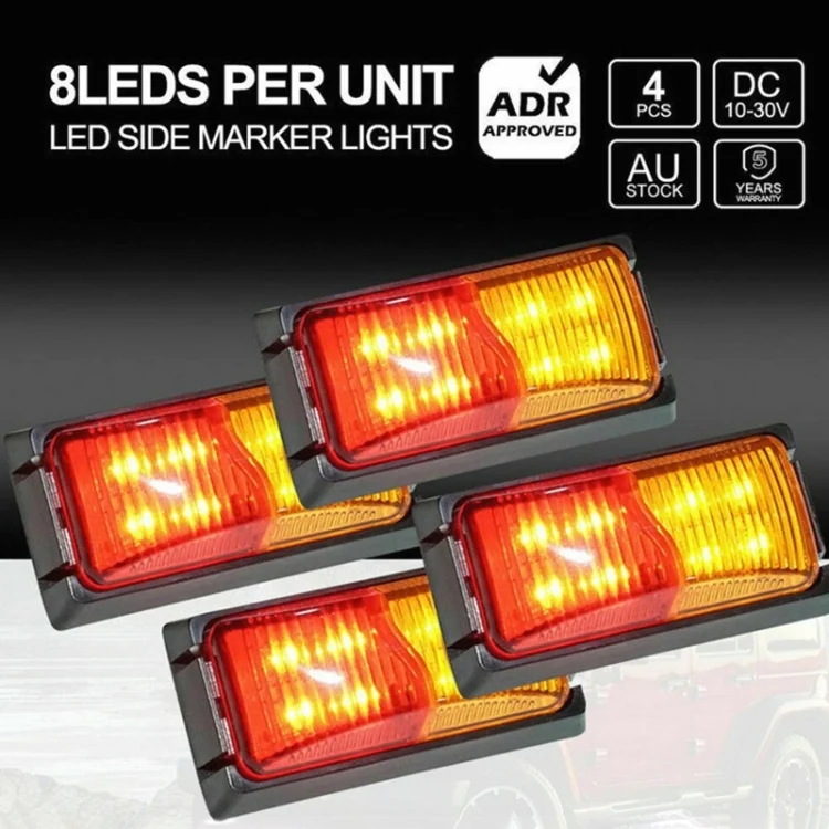 CRP7956_4.webp 4pcs MK-049 Truck 8LEDs Double Color Side Marker Light - Image 5