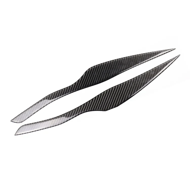 CRP8166_1.webp 1 Pairs Carbon Fiber Car Lamp Eyebrow Decorative Sticker for BMW E90 / 318i / 320i / 325i 2005-2008, Drop Glue Version - Image 2