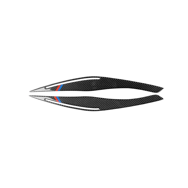 CRP8167A_1.webp 1 Pair Carbon Fiber Car Lamp Eyebrow Decorative Sticker for BMW E90 / 318i / 320i / 325i 2009-2012 - Image 2