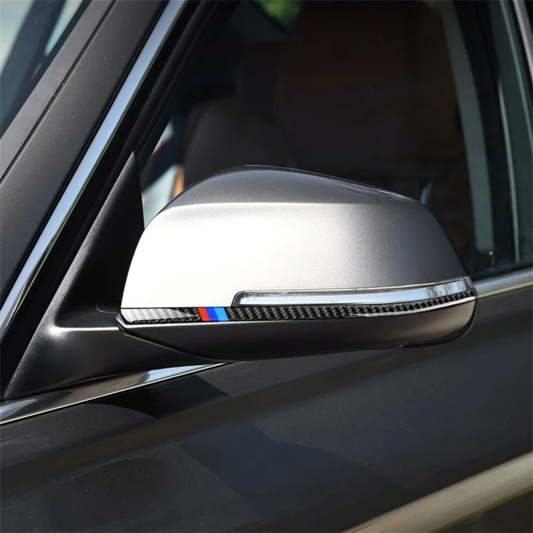 Three Color A Carbon Fiber Car Rearview Mirror Bumper Strip Decorative Sticker for BMW F30 2013-2018 / F34 2013-2017