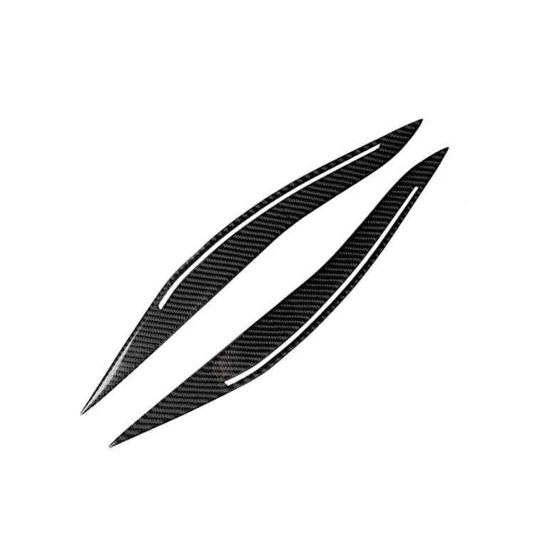 CRP8215_1.webp Carbon Fiber Car Lamp Eyebrow Decorative Sticker for BMW 5 Series F10 2014-2016 - Image 2