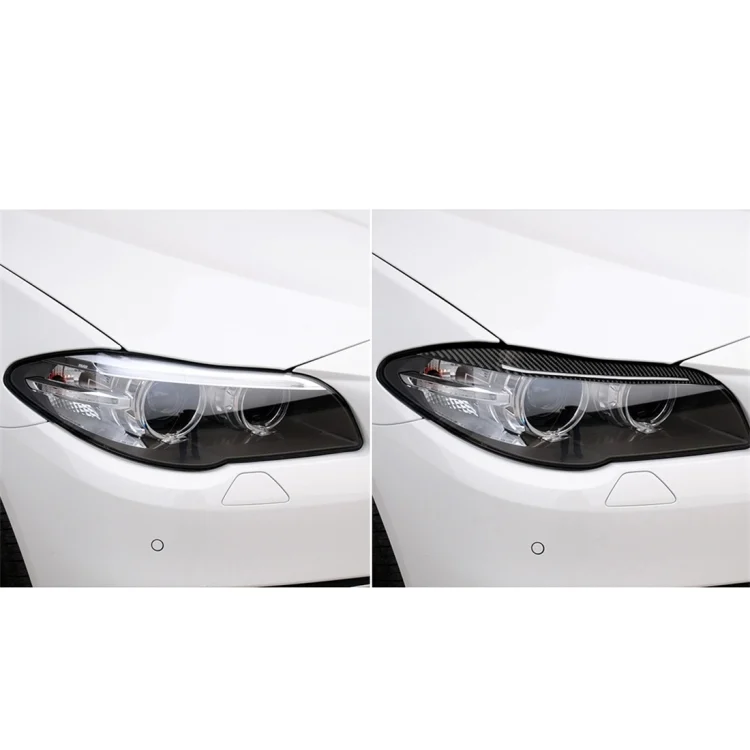 CRP8215_5.webp Carbon Fiber Car Lamp Eyebrow Decorative Sticker for BMW 5 Series F10 2014-2016 - Image 6