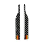 Car Carbon Fiber German Flag Pattern Rearview Mirror Anti-collision Sticker for Audi TT, Left and Right Drive Universal, B Style - Image 2