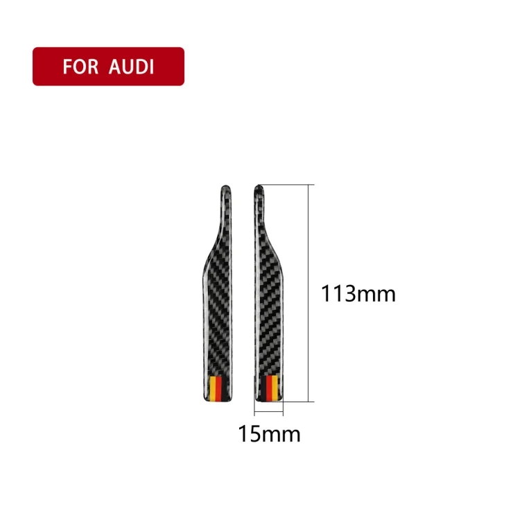 CRP8904_5.webp Car Carbon Fiber German Flag Pattern Rearview Mirror Anti-collision Sticker for Audi TT, Left and Right Drive Universal, B Style - Image 6