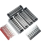 5 PCS Car 8-way 25A TB-2508 Dual Row Power Terminal Connector + 8-position Connection Strip with Cover
