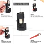 Car Battery Cable Hammer Crimper Hammer Lug Crimper Tool Pliers with T2 Copper 2 x 5/16 Heavy-duty Cold-pressed Wire Terminals - Image 7