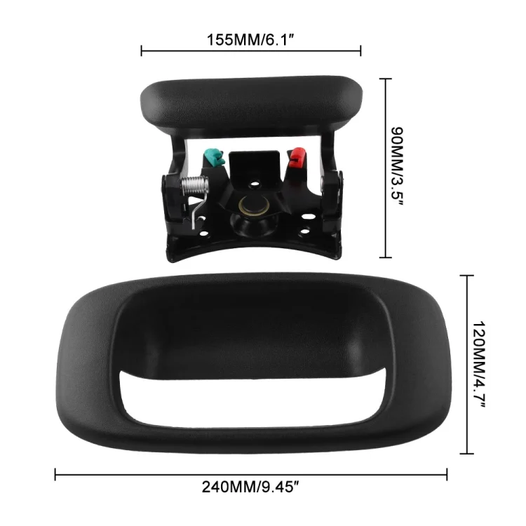CRP9481_4.webp Car Tailgate Handle Trunk Lock Push Button and Bezel Trim Replacement 15997911 for Chevrolet GMC - Image 5