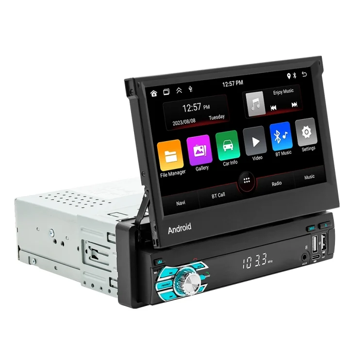 CRP9618_1.webp HD 7 inch Single Din Car Android Player GPS Navigation Bluetooth Touch Stereo Radio, Support Mirror Link & FM & WIFI - Image 2