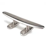 Marine Stainless Steel Flat Top 4 inch Base Boat Cleats Dock with Screws - Image 2