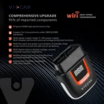 Viecar VP004 Car Mini OBD + USB / Type-C Interface Fault Detector V1.5 WiFi Diagnostic Tool - Image 5