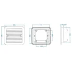 12V White Air Vent with Fan RV Trailer Caravan Gale Side Air Ventilation - Image 4