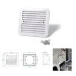 12V White Air Vent with Fan RV Trailer Caravan Gale Side Air Ventilation - Image 5