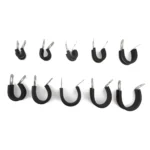 10 PCS Car Rubber Cushion Pipe Clamps Stainless Steel Clamps, Size: 1/4 inch (6mm) - Image 4
