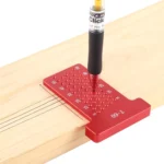 T60 T-Shaped Woodworking Aluminum Alloy Holes Ruler Marking Fixing Tool - Image 5