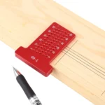 T60 T-Shaped Woodworking Aluminum Alloy Holes Ruler Marking Fixing Tool - Image 6