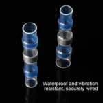 100 PCS AWG16-14 1.5-2.5mm Seal Heat Shrink Butt Wire Connectors Blue Terminals Solder Sleeve - Image 3