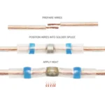 100 PCS AWG16-14 1.5-2.5mm Seal Heat Shrink Butt Wire Connectors Blue Terminals Solder Sleeve - Image 4