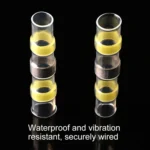 100 PCS AWG12-10 4-6mm Seal Heat Shrink Butt Wire Connectors Yellow Terminals Solder Sleeve - Image 3