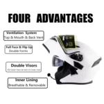 Soman 955 Skyeye Motorcycle Full / Open Face Bluetooth Helmet Headset Full Face, Supports Answer / Hang Up Calls - Image 3