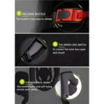 Soman 955 Skyeye Motorcycle Full / Open Face Bluetooth Helmet Headset Full Face, Supports Answer / Hang Up Calls - Image 8
