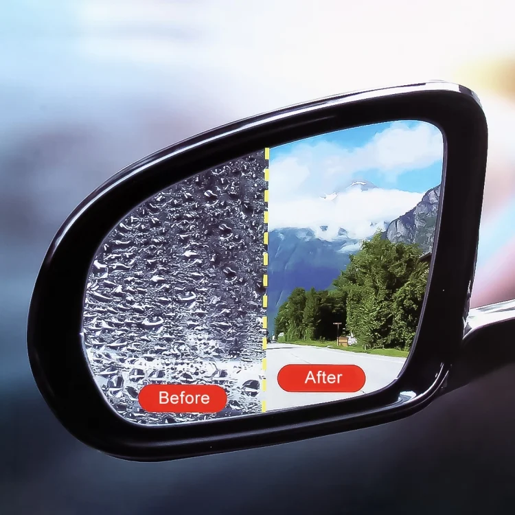 EDA00048001_7.webp Car PET Rearview Mirror Protective Window Clear Anti-fog Waterproof Rain Shield Film - Image 8