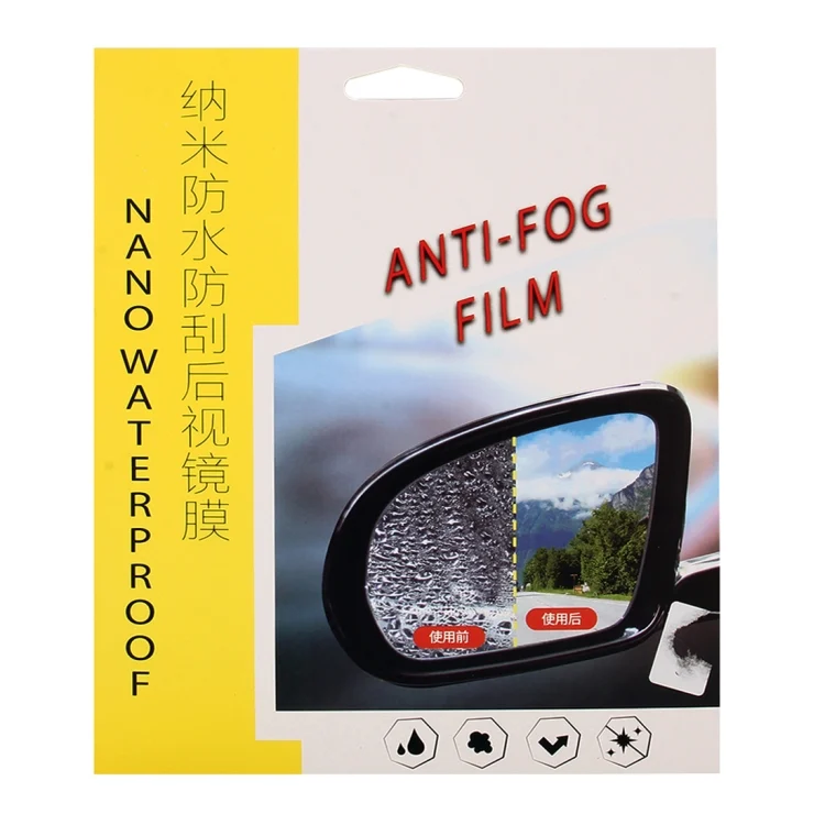 EDA00052001_5.webp Car PET Rearview Mirror Protective Window Clear Anti-fog Waterproof Rain Shield Film - Image 6
