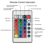 Customized 16-colors 3D Print Moon Lamp USB Charging Energy-saving LED Night Light with Remote Control & Wooden Holder Base - Image 4