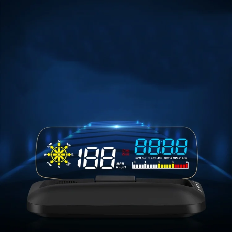 EDA0010090.webp C5 OBD2 + GPS Mode Car HUD Head-up Display Water Temperature / Vehicle Speed / Voltage - Image 1