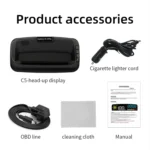 C5 OBD2 + GPS Mode Car HUD Head-up Display Water Temperature / Vehicle Speed / Voltage - Image 8