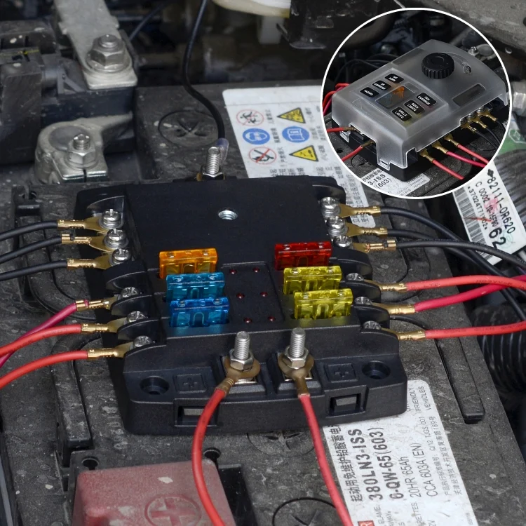 EDA0010174_10.webp CS-1222A1 High Current Independent Positive and Negative 6-way LED Indicator Plug Fuse Box - Image 11