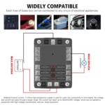 CS-1222A1 High Current Independent Positive and Negative 6-way LED Indicator Plug Fuse Box - Image 4