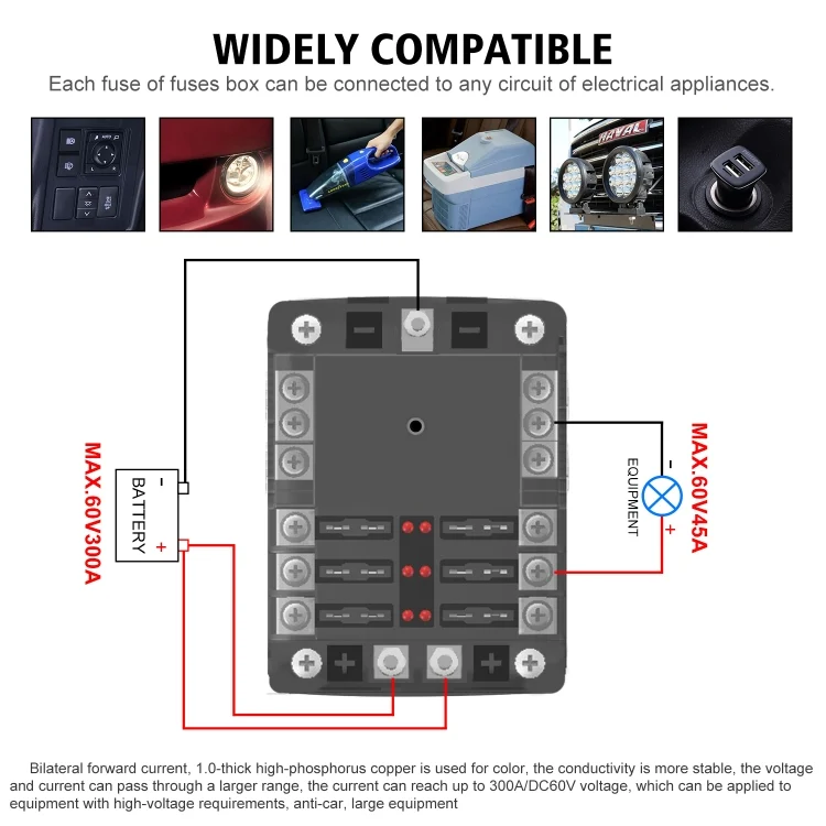 EDA0010174_3.webp CS-1222A1 High Current Independent Positive and Negative 6-way LED Indicator Plug Fuse Box - Image 4