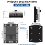 CS-1222A1 High Current Independent Positive and Negative 6-way LED Indicator Plug Fuse Box - Image 8